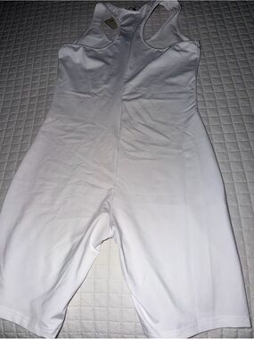 White Sleeveless Jumpsuit Romper Spandex